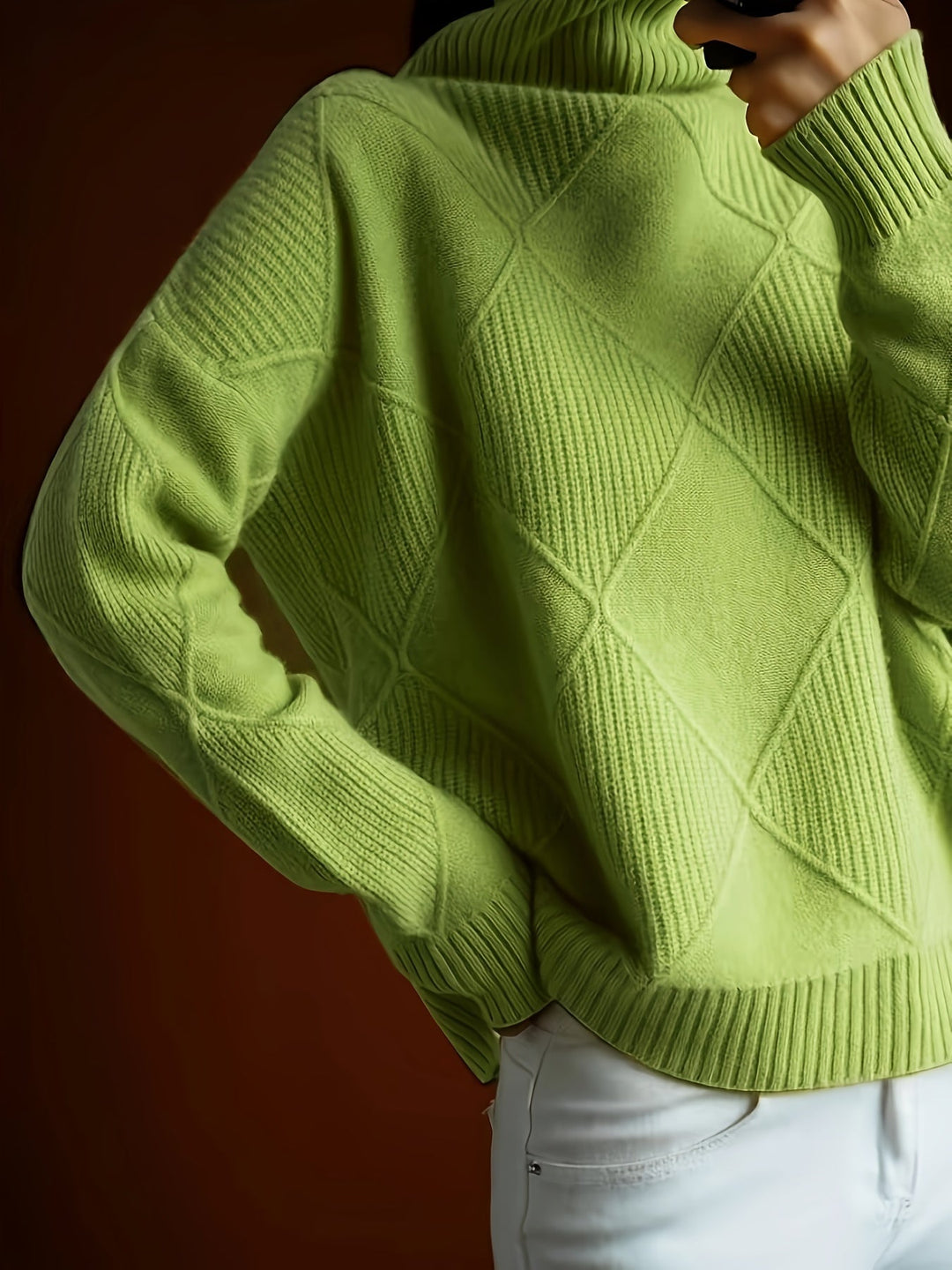 Freya | Sweter z teksturowanym golfem