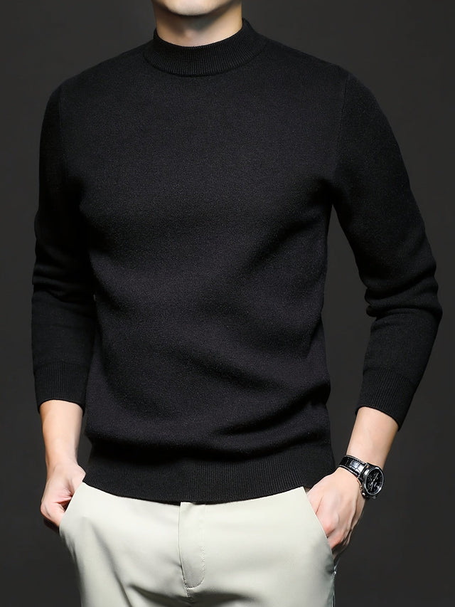 Tobias | Elegancki Sweter z Wysokim Kołnierzem