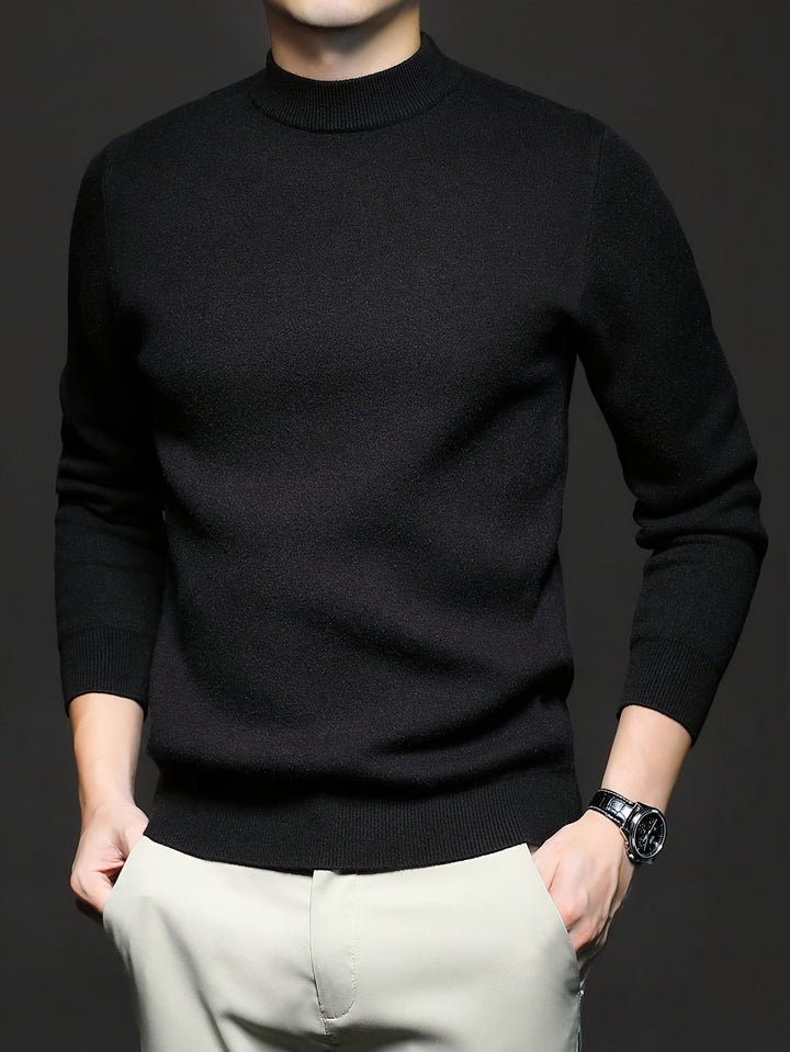 Tobias | Elegancki Sweter z Wysokim Kołnierzem