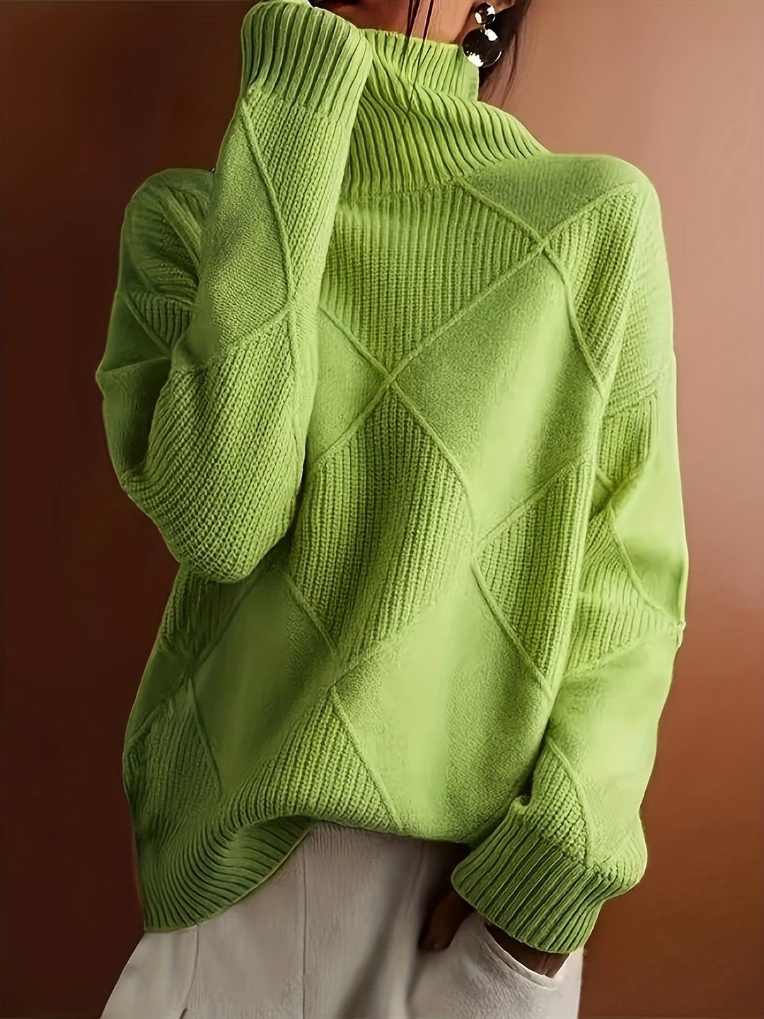 Freya | Sweter z teksturowanym golfem