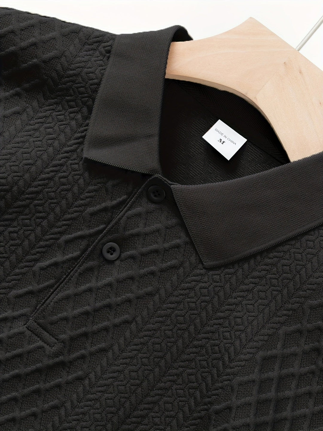Harrington | Teksturowana koszulka polo do biura