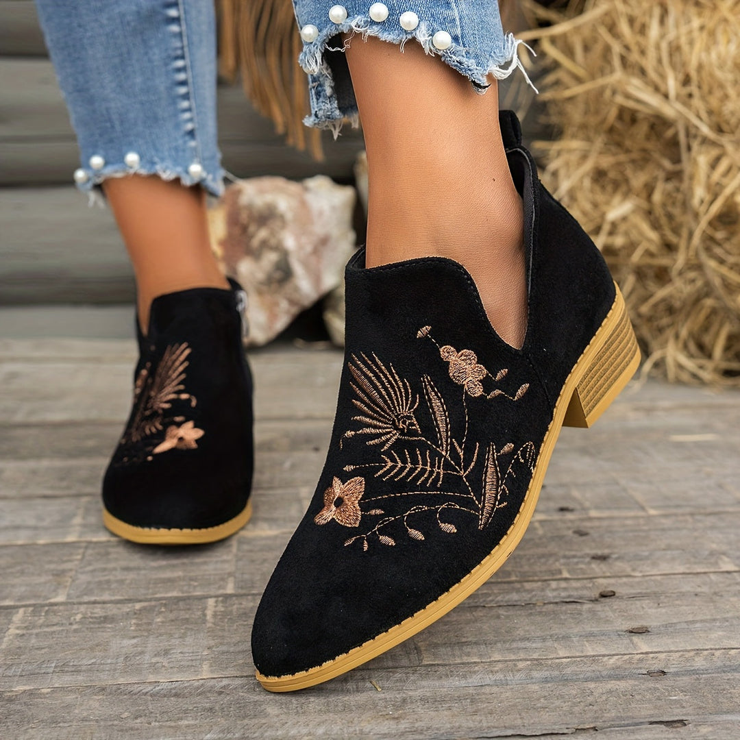 Josephine | Wysokie Botki Haftowane