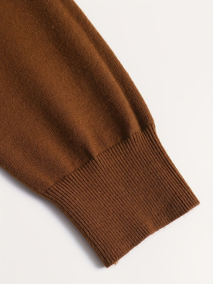 Tobias | Elegancki Sweter z Wysokim Kołnierzem