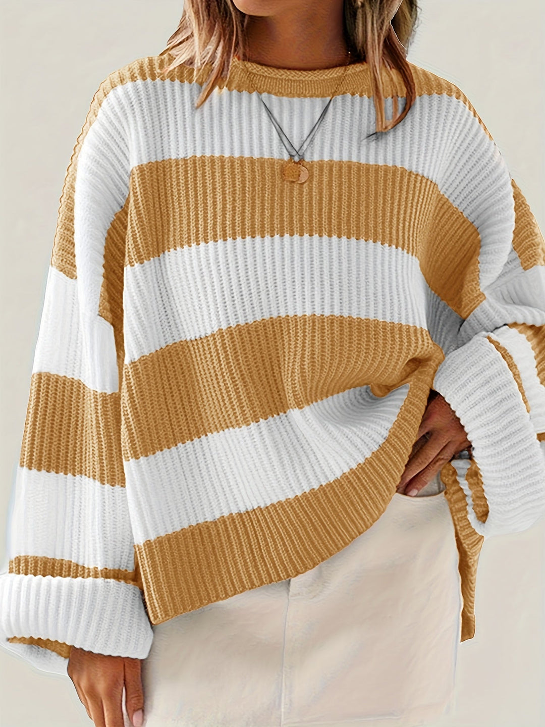 Brooke | Luźny Sweter w Paski