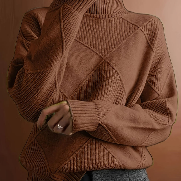 Freya | Sweter z teksturowanym golfem