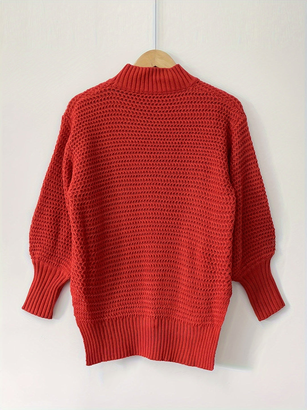 Faye | Teksturowany Sweter z Wysokim Kołnierzem