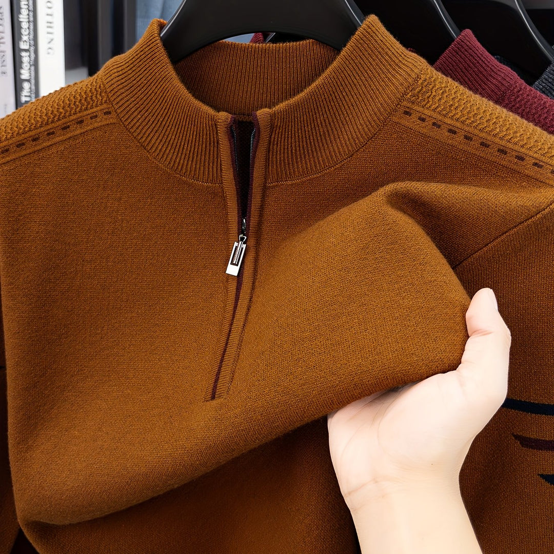 Alden | Sweter z zamkiem na szyi
