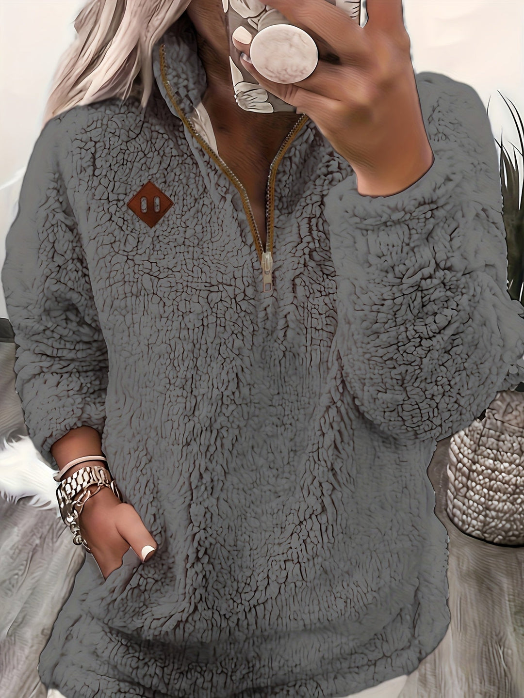 Lorraine | Przytulny Pullover z Połową Zamka
