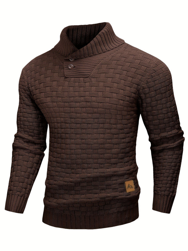 Barrett | Teksturowany sweter z kołnierzem szalowym
