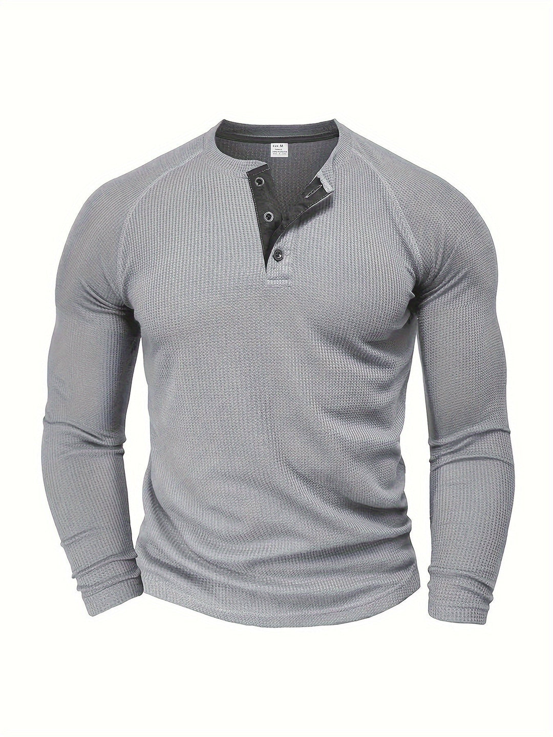 Tobias | Wyrafinowany Top Henley z Zapięciem na Guziki