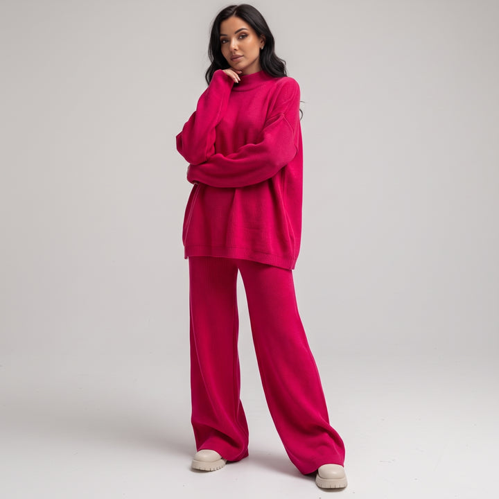 Damski Dres Komplet Bluza Spodnie Szeroki Krój