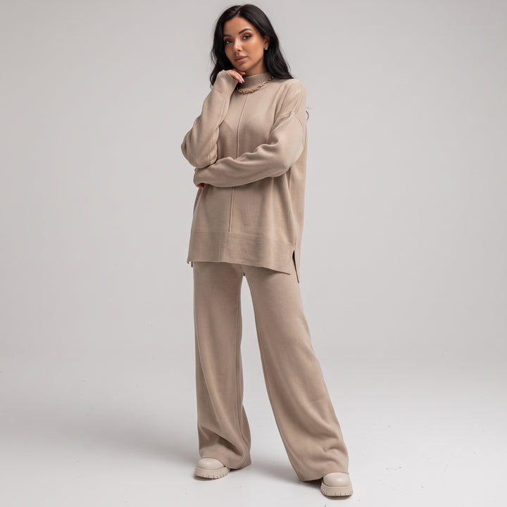 Damski Dres Komplet Bluza Spodnie Szeroki Krój