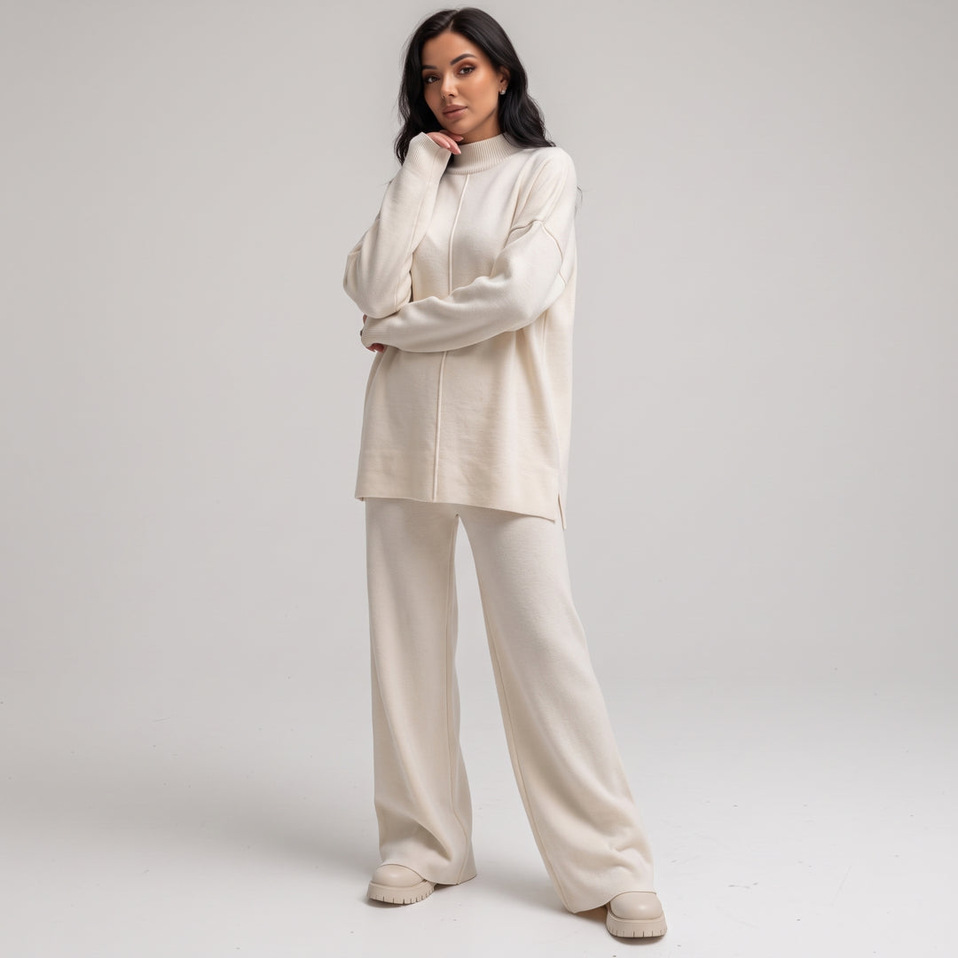 Damski Dres Komplet Bluza Spodnie Szeroki Krój