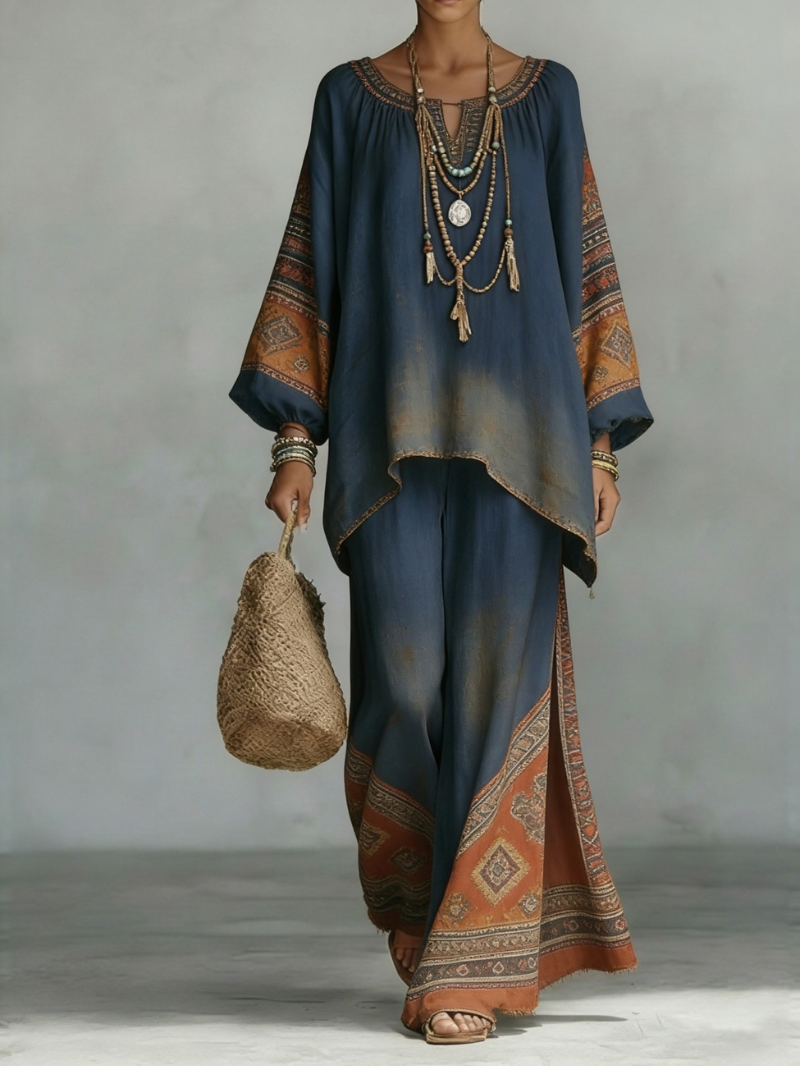 Mirthe | Boho Haftowana Tunika Resortowa