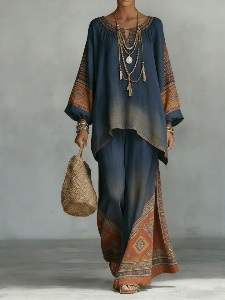 Mirthe | Boho Haftowana Tunika Resortowa