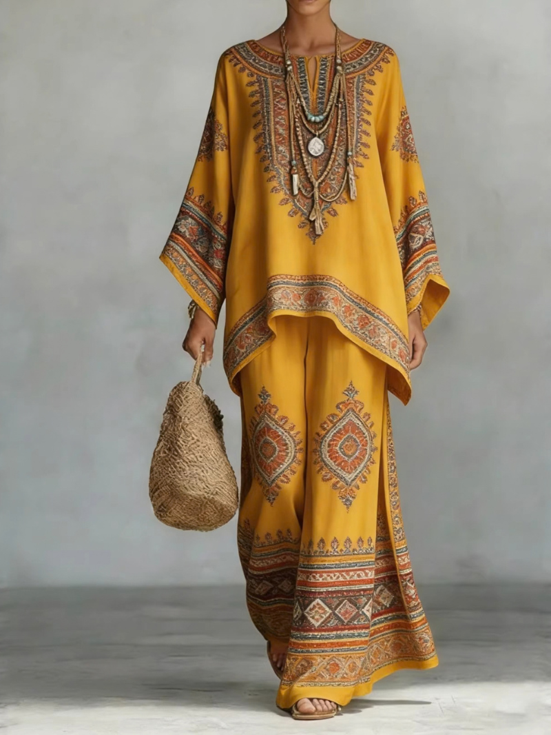 Mirthe | Boho Haftowana Tunika Resortowa