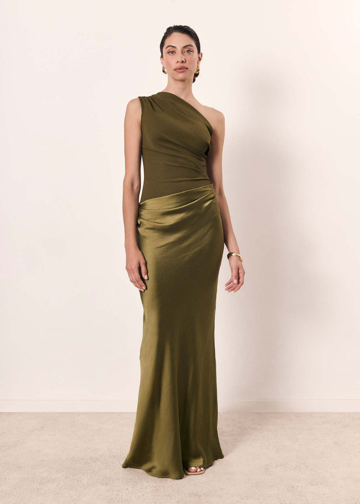 Isabella | Elegancka Maxi Sukienka na Jedno Ramię