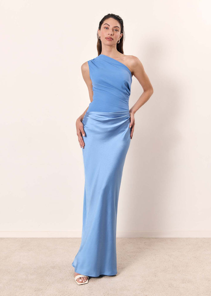 Isabella | Elegancka Maxi Sukienka na Jedno Ramię