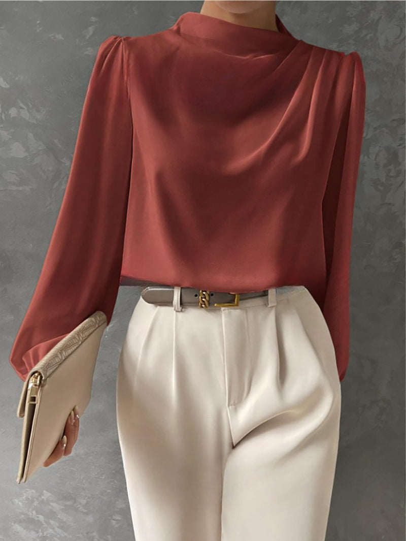 Helene | Elegancka Bluzka z Drapowaniem
