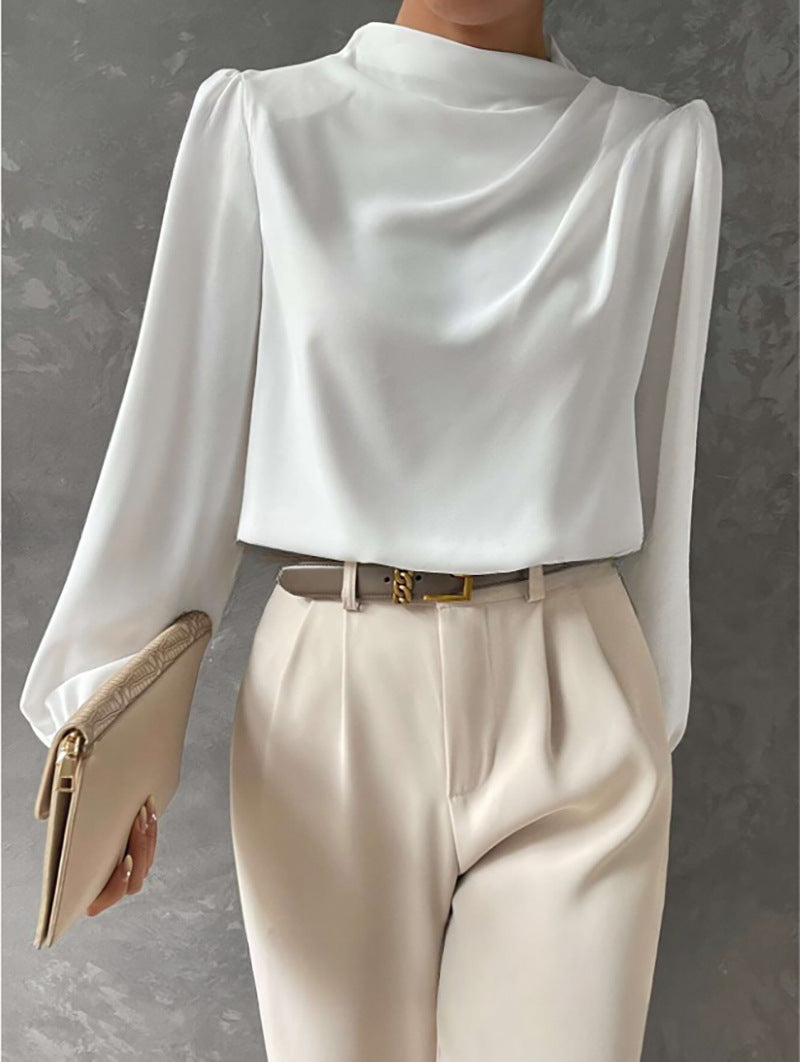 Helene | Elegancka Bluzka z Drapowaniem