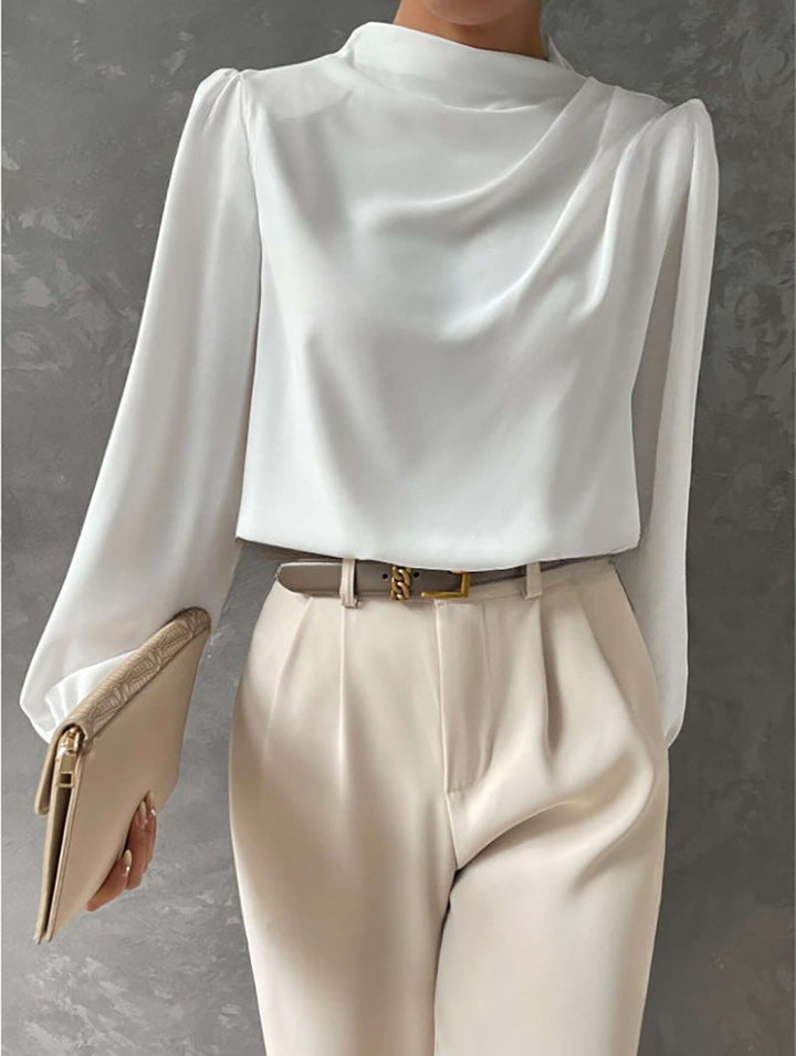 Helene | Elegancka Bluzka z Drapowaniem