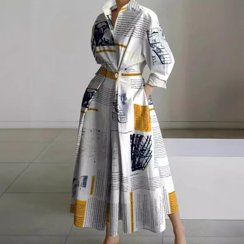 Wiedeń | Elegancka Sukienka Maxi z Zapięciem na Przód