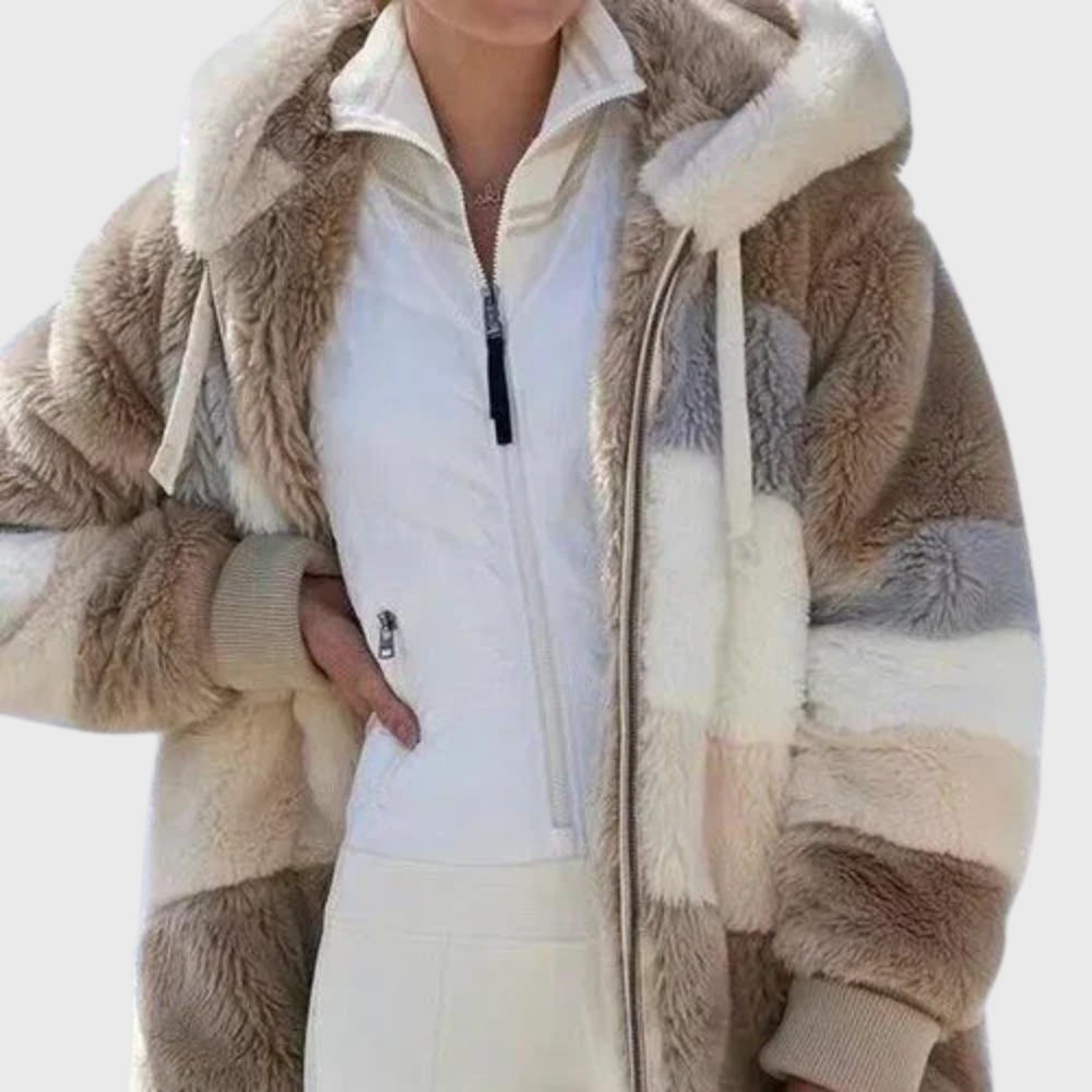 Darcey | Elegancka, wielokolorowa, ciepła kurtka puchowa