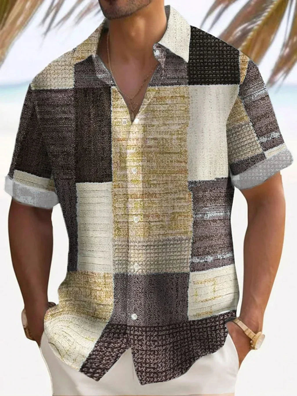 Luca | Letnia Koszula Vintage Patchwork