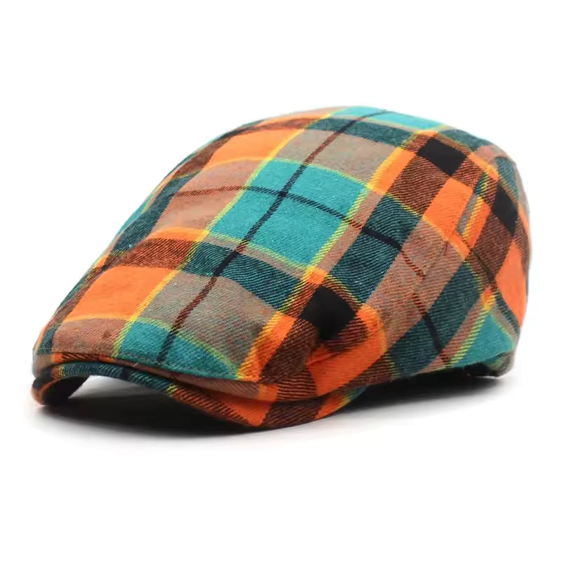 Oliver | Klasyczna Czapka w Kratę Tartan