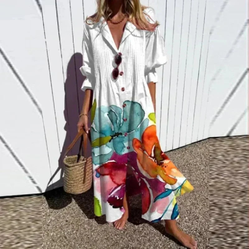 Tracey | Elegancka Szeroka Sukienka Boho
