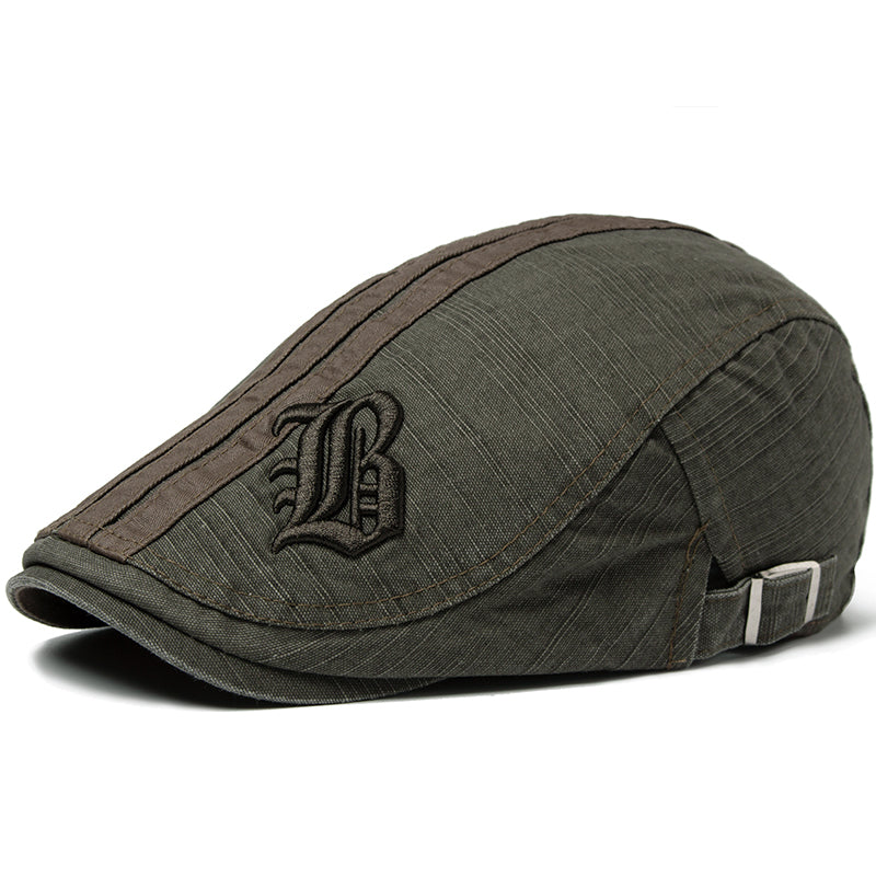 Benjamin | Haftowana czapka typu flat cap