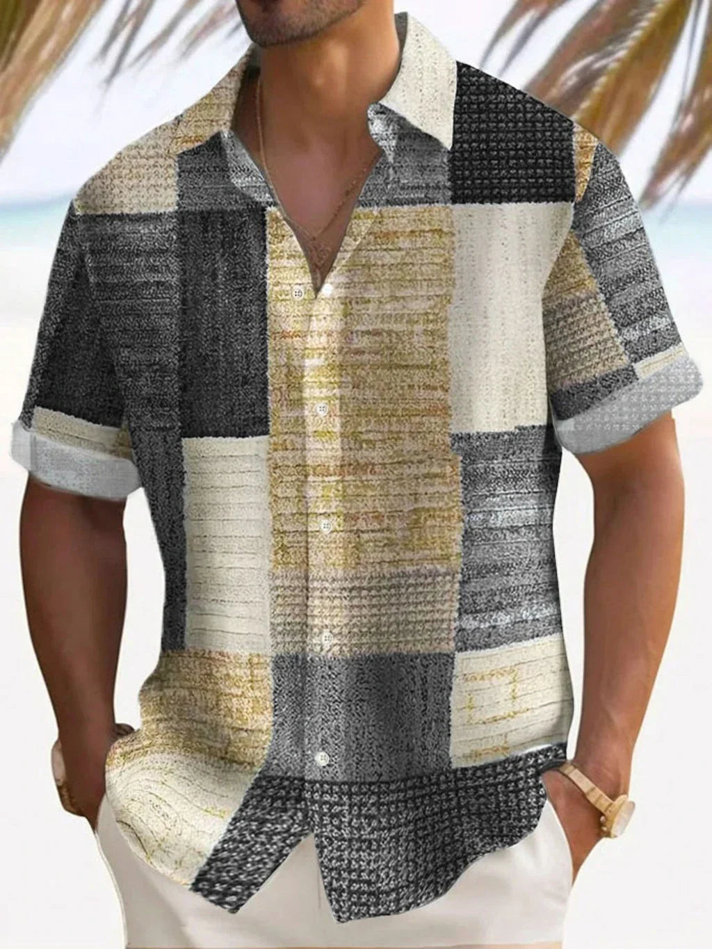 Luca | Letnia Koszula Vintage Patchwork