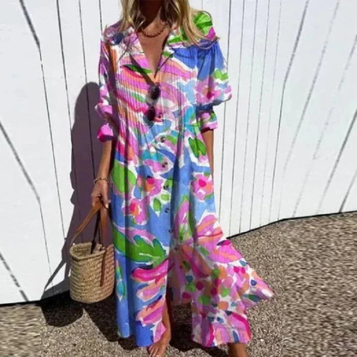 Tracey | Elegancka Szeroka Sukienka Boho