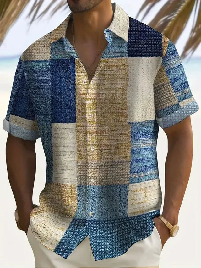 Luca | Letnia Koszula Vintage Patchwork