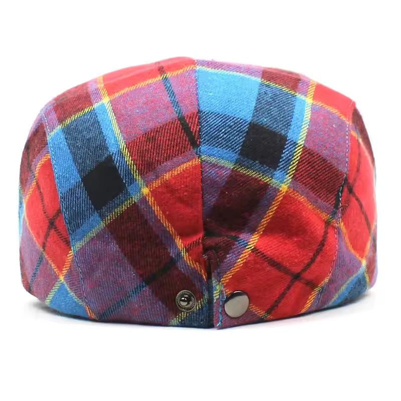 Oliver | Klasyczna Czapka w Kratę Tartan