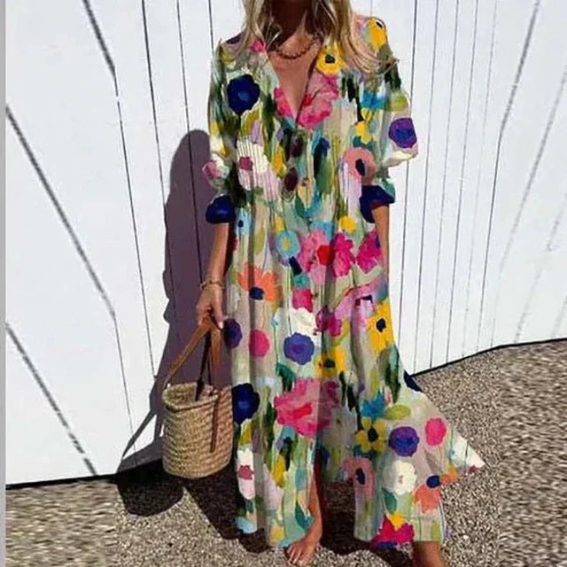 Tracey | Elegancka Szeroka Sukienka Boho