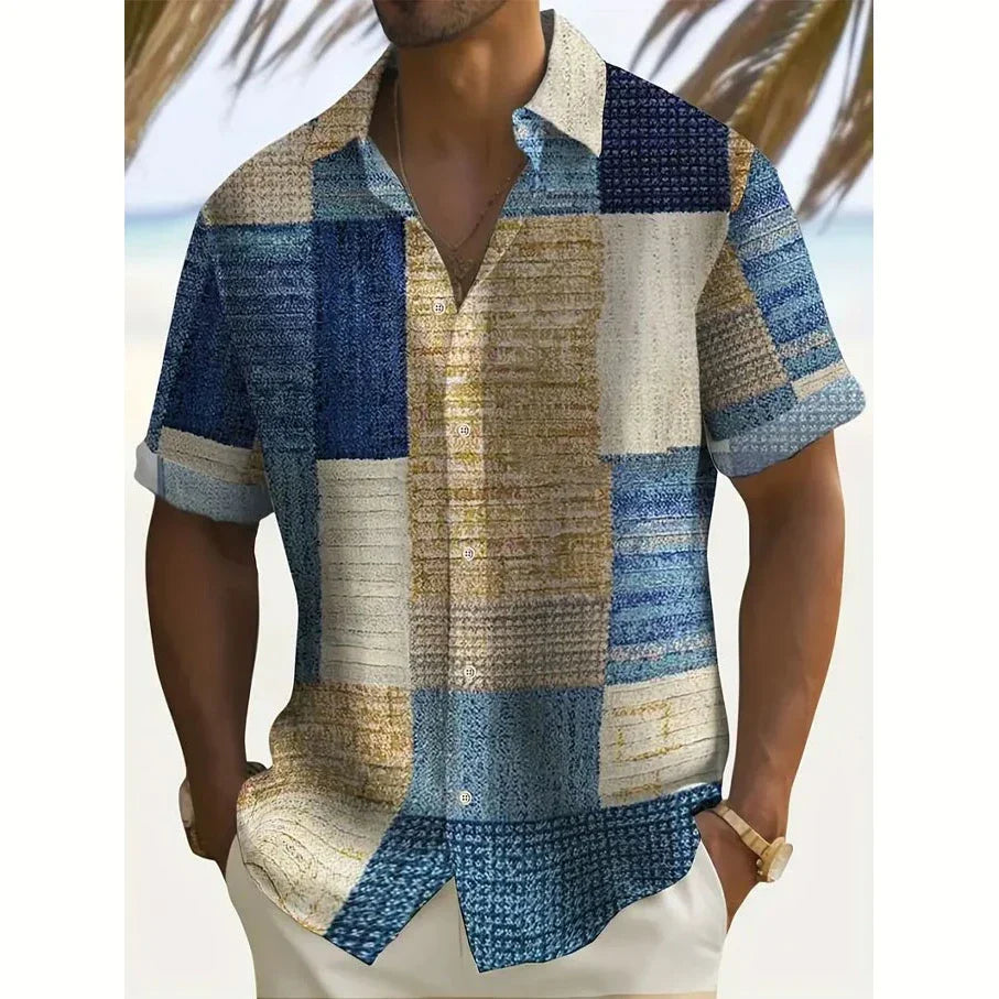 Luca | Letnia Koszula Vintage Patchwork