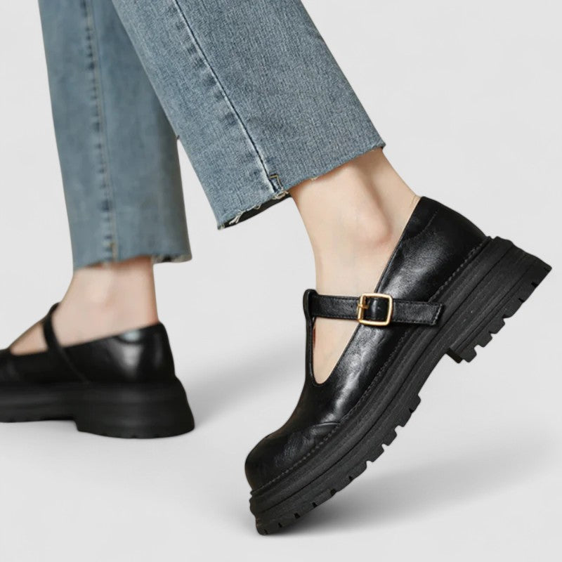 Beth | Klasyczne Chunky T-Bar Buty Mary Jane