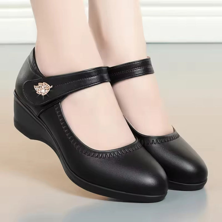 Amelia | Casualne buty skórzane z okrągłym noskiem