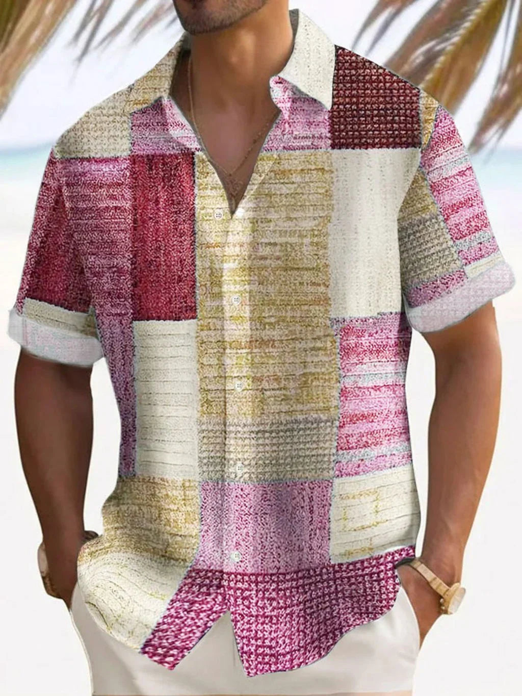 Luca | Letnia Koszula Vintage Patchwork