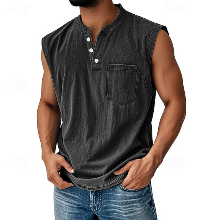 Desmond | Casual Koszulka bez rękawów w stylu vintage