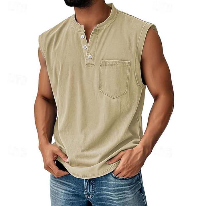 Desmond | Casual Koszulka bez rękawów w stylu vintage