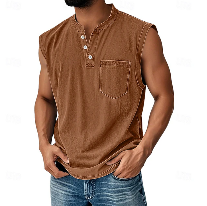 Desmond | Casual Koszulka bez rękawów w stylu vintage