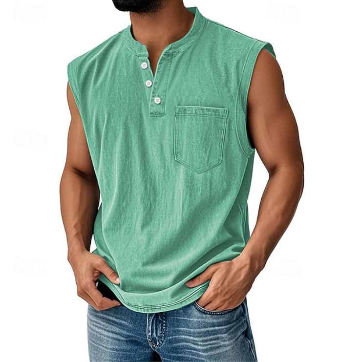 Desmond | Casual Koszulka bez rękawów w stylu vintage
