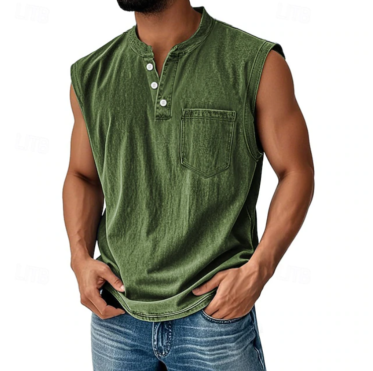 Desmond | Casual Koszulka bez rękawów w stylu vintage