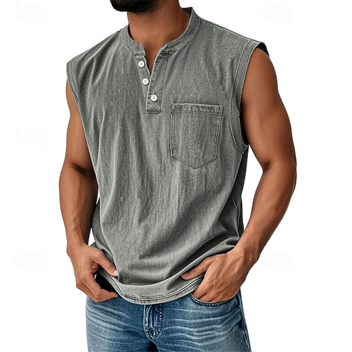 Desmond | Casual Koszulka bez rękawów w stylu vintage
