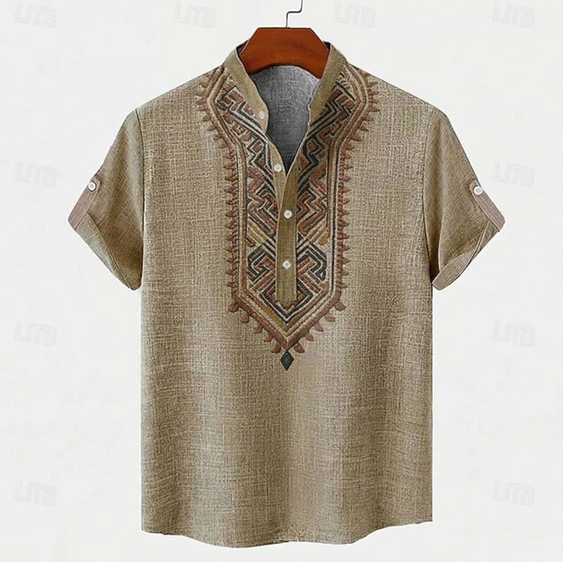 Mateo | Casualna Koszula Boho z Haftem
