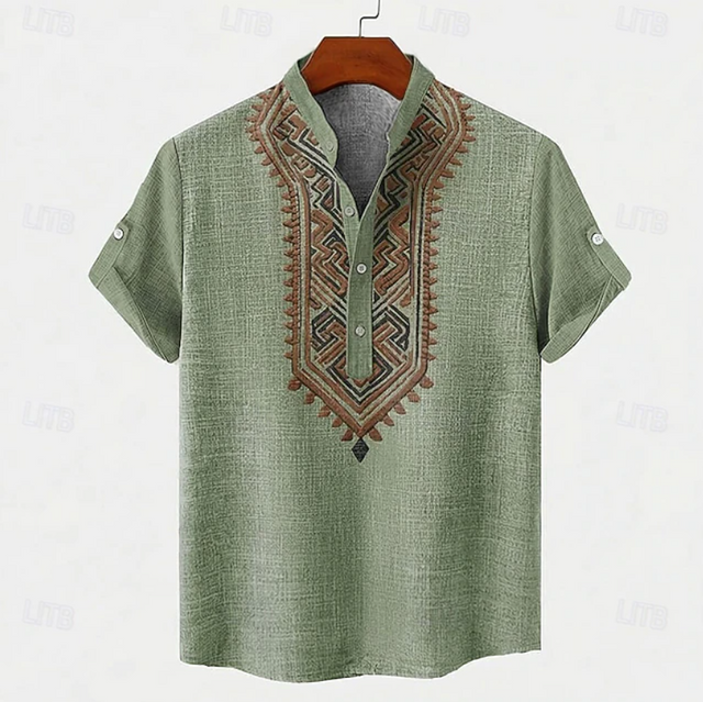 Mateo | Casualna Koszula Boho z Haftem