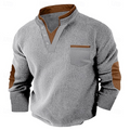 Calder | Casualny Sweter z Teksturowanym Kieszonym