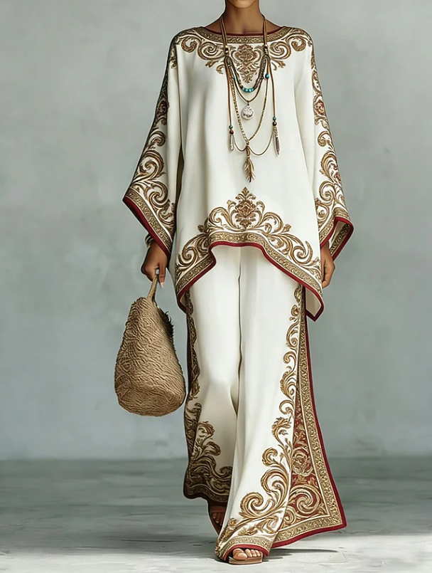 Mirthe | Boho Haftowana Tunika Resortowa